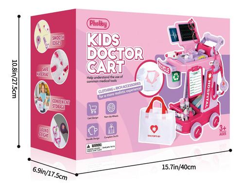 Doctor Kit For Toddlers Aged 3 4 5, Medical Pretend Play ...
