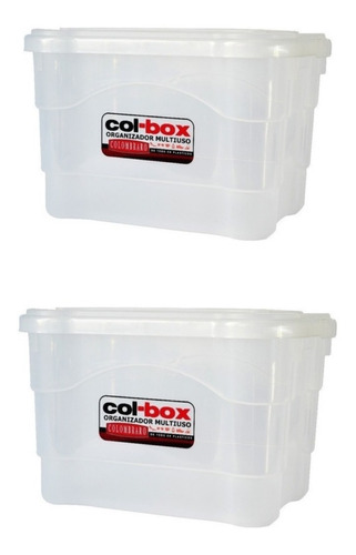 Cajas Plastica Col Living Box Grande X 2 Colombraro