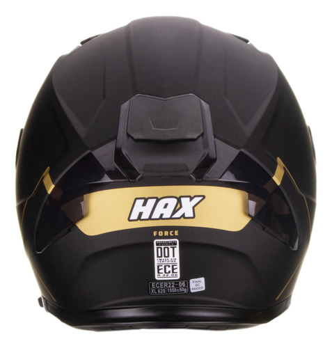 Hax Helmets. Casco Moto Integral Dot + Ece 06. Force Negro