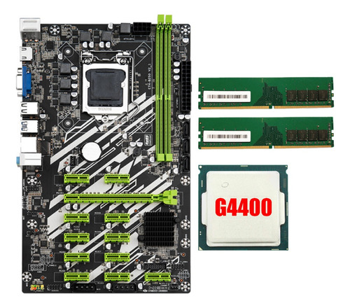 Placa Base Minera B250 Btc Con 4400 Cpu+2 X 4 G Ddr4 Ram 12