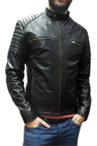 Campera De Cuero Rock 2019 / 2020 - Napa O  Napon - Hombres