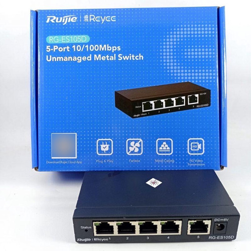 Switch Reyee No Admin 5 Puertos 10/100/1000mbps Gigabit