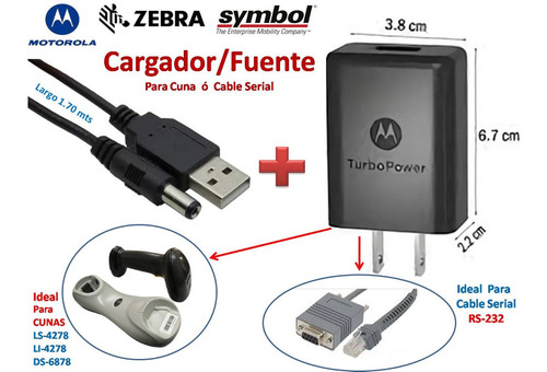 Fuente Symbol Zebra Stb4278 Stb2078 Li4278 Ls4278 Ds6878