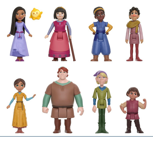 Disney Wish - Pacote para adolescentes - 9 bonecos - Mattel