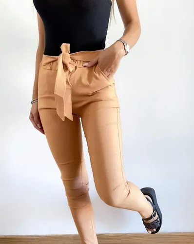 Pantalon con lazo mujer new arrivals