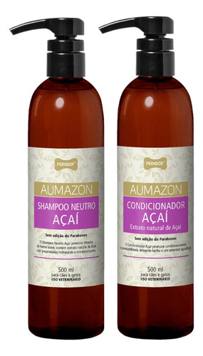 Kit Shampoo + Condicionador Açaí Aumazon Perigot 500ml  Full