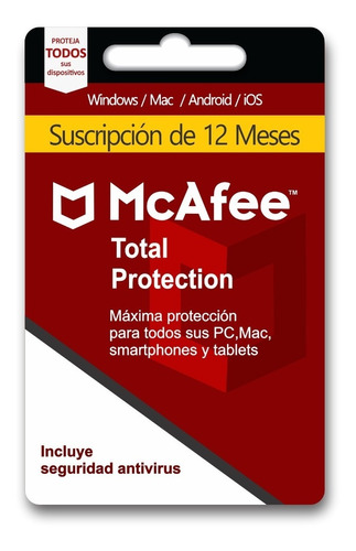 Mcafee Total Protection 2019 - Equipos Ilimitados Tu Email