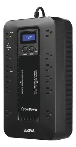 Cyberpower Ec850lcd Ecologic Ups System 850va 510w 12