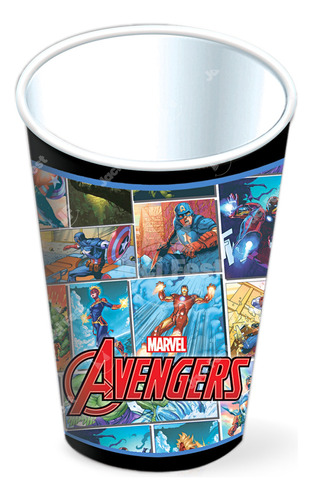 12 Vasos Decorados Avengers Artículo Fiesta Ave0h1