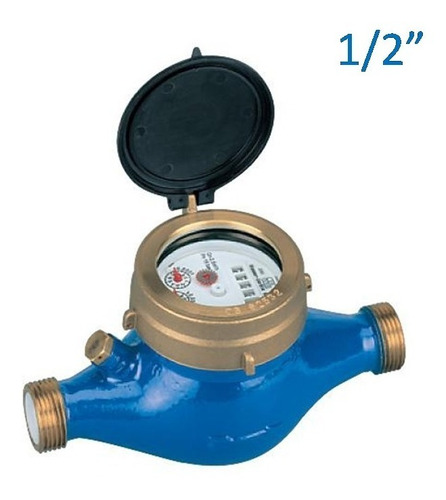 Imagen 1 de 4 de Caudalimetro Medidor De Agua Pasaje 1/2 . Roscas 3/4