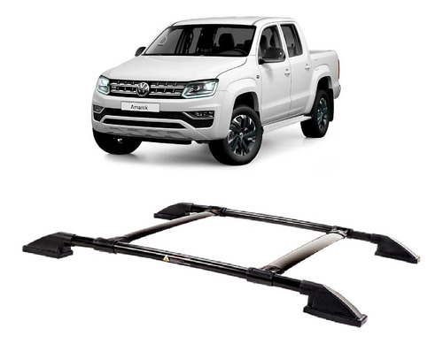 Bagageiro Colado Preto Compativel Com Amarok 2010 A 2022