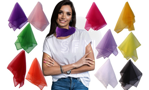 10 Mascada Mujer Pañoleta Colores Pañuelo Tela Grande Larga