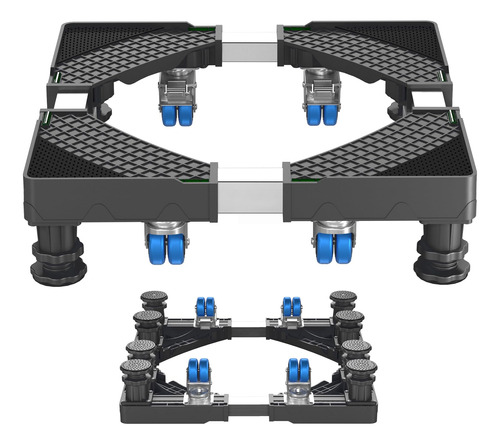 Base Movil Para Nevera Con 8 Ruedas De Bloqueo Y 4 Pies Fuer