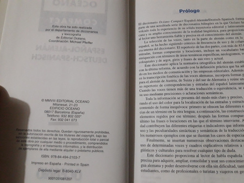 Imagen 3 de 10 de Diccionario_español-aleman,aleman-español De Oceano