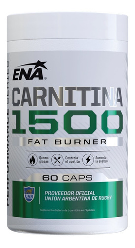 2x1 Carnitina 1500mg 60caps Promo Ena Sport Quemador