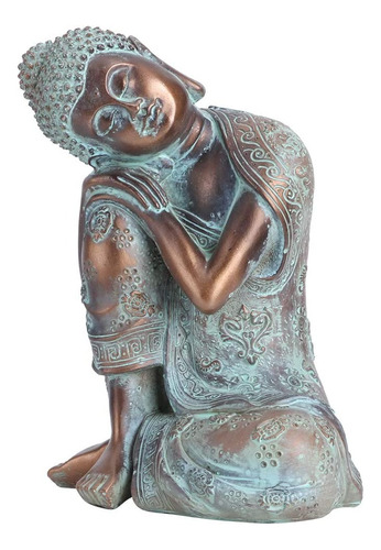 Estatua De Buda, Resina Meditativa De Buda De Color Bronce,.