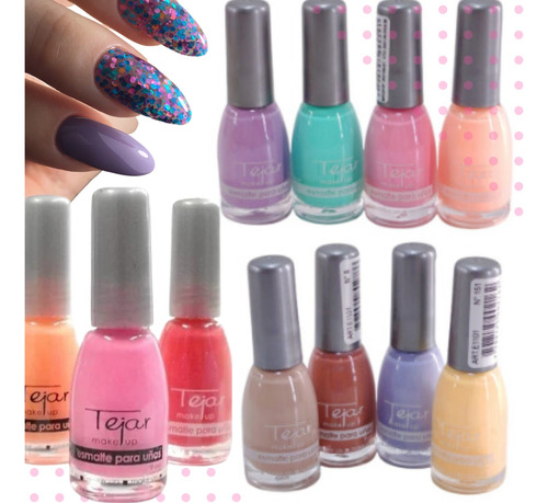 6 Esmalte De Uñas Tejar Variedad De Colores Lefemme