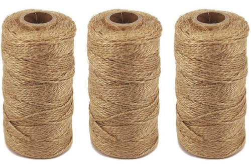 300 Pies Cordel De Yute Natural Regalo Twine Cadena Emb...