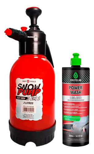 Kit Sgt Pulverizador Snow Pump 2l Power Wash 500ml Protelim