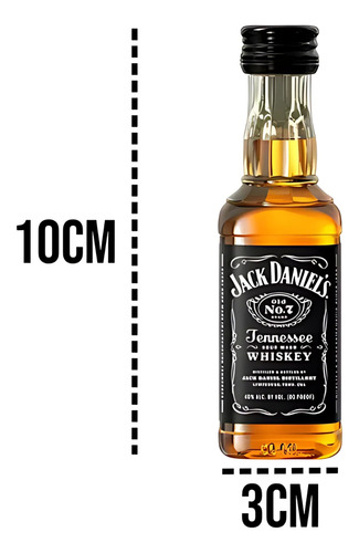 20 Mini Whisky Jack Daniel`s Tenesse Plástico Casamento