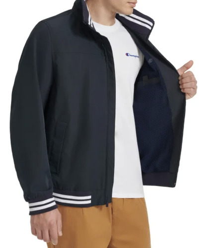 Chamarra Champion Hombre Bomber Con Capucha 100% Original