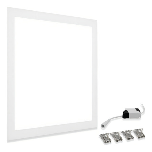 Kit 10 Plafon Led 48w Quadrado Embutir 62x62 Branco Frio