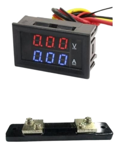 Voltímetro Amperímetro + Shunt Dc 0-100v 0-50a