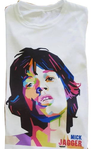 Remera The Rolling Stones  - Mick Jagger - Mundo Absurdo