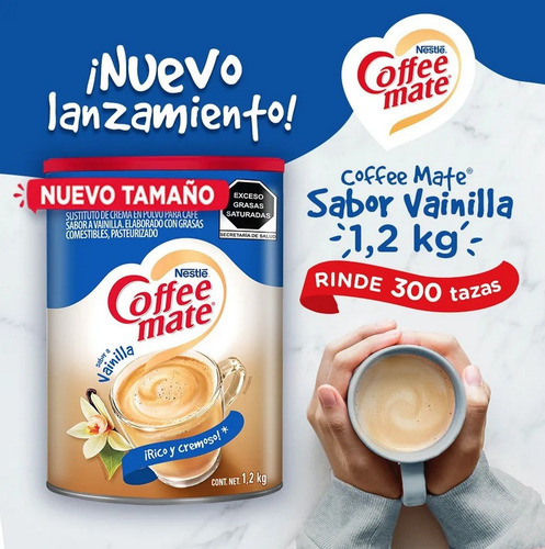 Imagen 2 de 2 de Sustituto De Crema Para Café Coffee Mate Vainilla 1.2 Kg