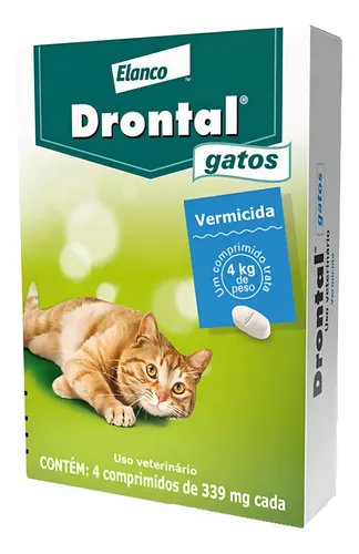 Vermífugo Drontal Plus Gatos Até 4kg - 4 Comprimidos Elanco