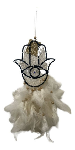 Atrapa Sueños, Mano De Fátima ,negra Para Colgar, ,14cm