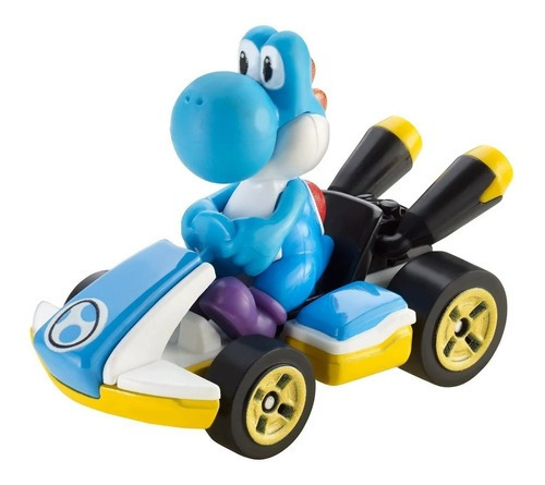 Hot Wheels Mario Kart: Light-blue Yoshi Standard Kart