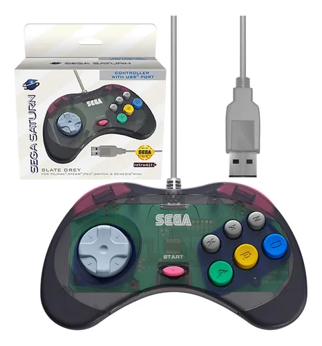 comprar Controlador Retro-bit Usb Oficial De Sega Saturn Para Sega G
