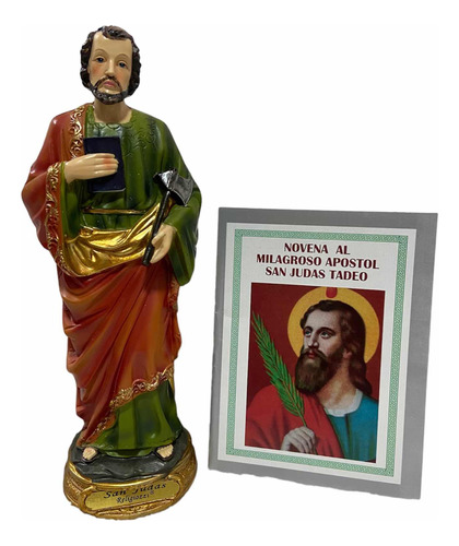 San Judas Tadeo En Porcelana Italiana 22cm + Novena