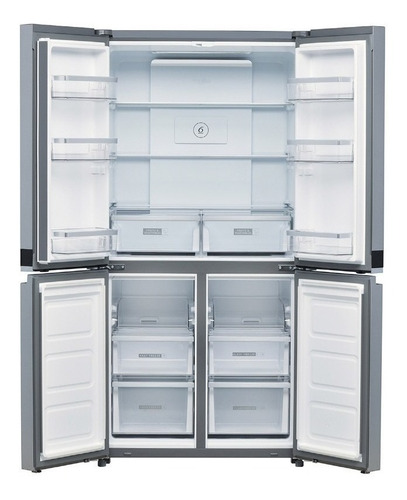 Refrigerador con freezer Whirlpool WRQ551SNJZ color acero inoxidable con capacidad de 593L