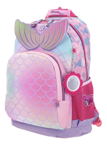 Mochila Happy Girl Cola De Sirena Hg66380 Con Porta Tablet Primaria Chenson