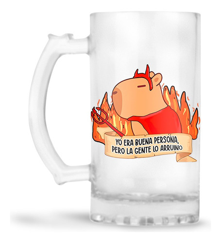 Tarro Cervecero Capibara Fuego | Yo No Era | Meme | Capibara