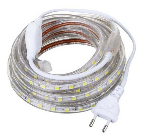 Fita Led Ligação 110v Direto Branco Quente Kit 2 Mt Comple Cor Da Luz Branco-quente Tensão De Operação 12v Voltagem 110v