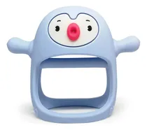 Comprar Mordedor De Mano De Silicona Para Bebés Pingüino