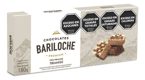 Chocolates Bariloche Turrón Tipo Praliné Tiramisú 180g