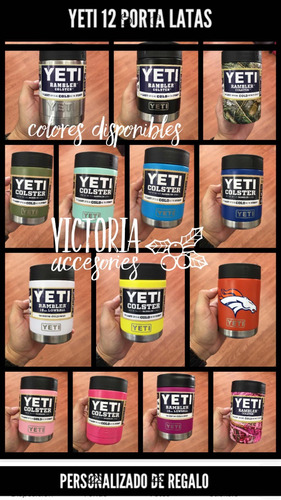 Yeti 12 Oz Portalata  Negro, Rosa,  Personalizados No Activa