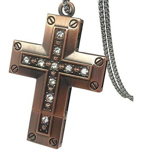 Hunter Action Diamond Jewelry Cross 64gb Usb 2.0 Flash Disk.