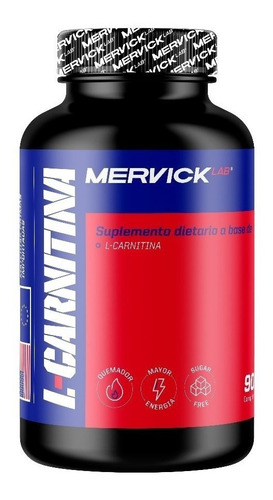 Carnitina 90 Tabletas Quemador De Grasas Mervick Lab