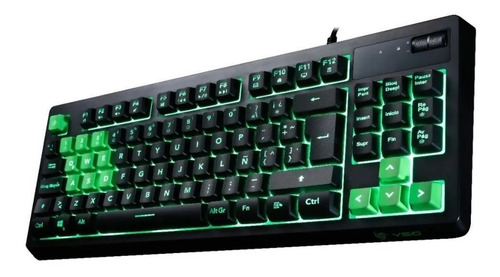 Imagen 4 de 10 de Teclado Gamer Vsg Pulsar Rgb Membrana Tkl 88 Teclas Pc Usb