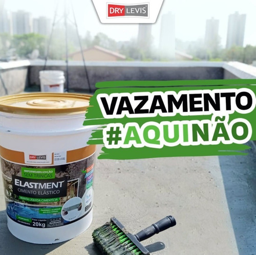 Imagem 4 de 6 de Manta Líquida Cimentícia Elastment 4kg Cinza
