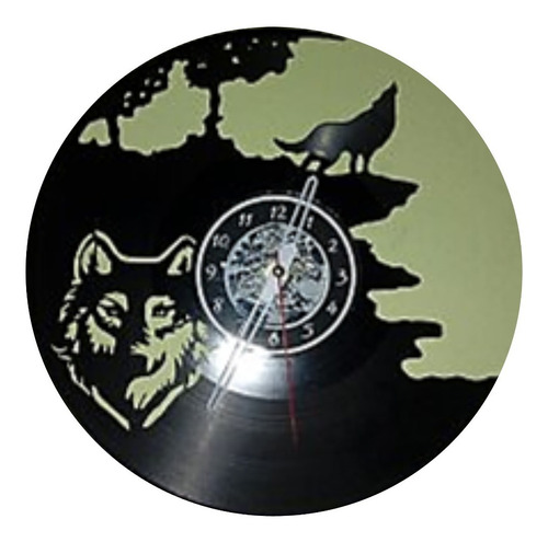 Lobo Disco De Vinilo Reloj Arte Decoracion