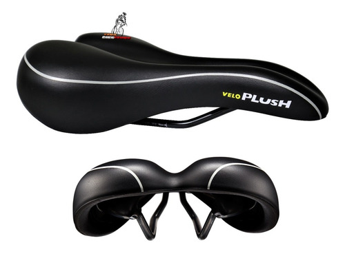 Asiento Bicicleta Velo Plush Gel Mtb Sport 3362 Prostático Negro