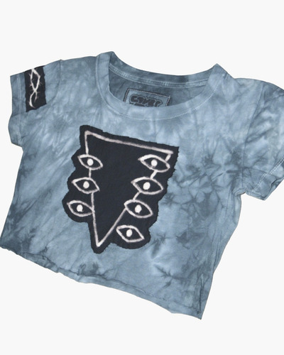 Imagen 6 de 8 de Croptop Lilith Evangelion Parche Prelavado Algodon Caustico