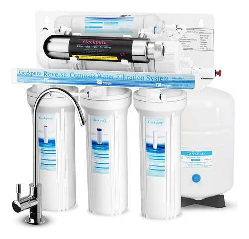 Geekpure Sistema Filtro Agua Potable Osmosis Inversa 75gpd