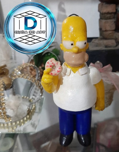 Figura Homero Simpson Comiendo Rosquilla - Impresión 3d